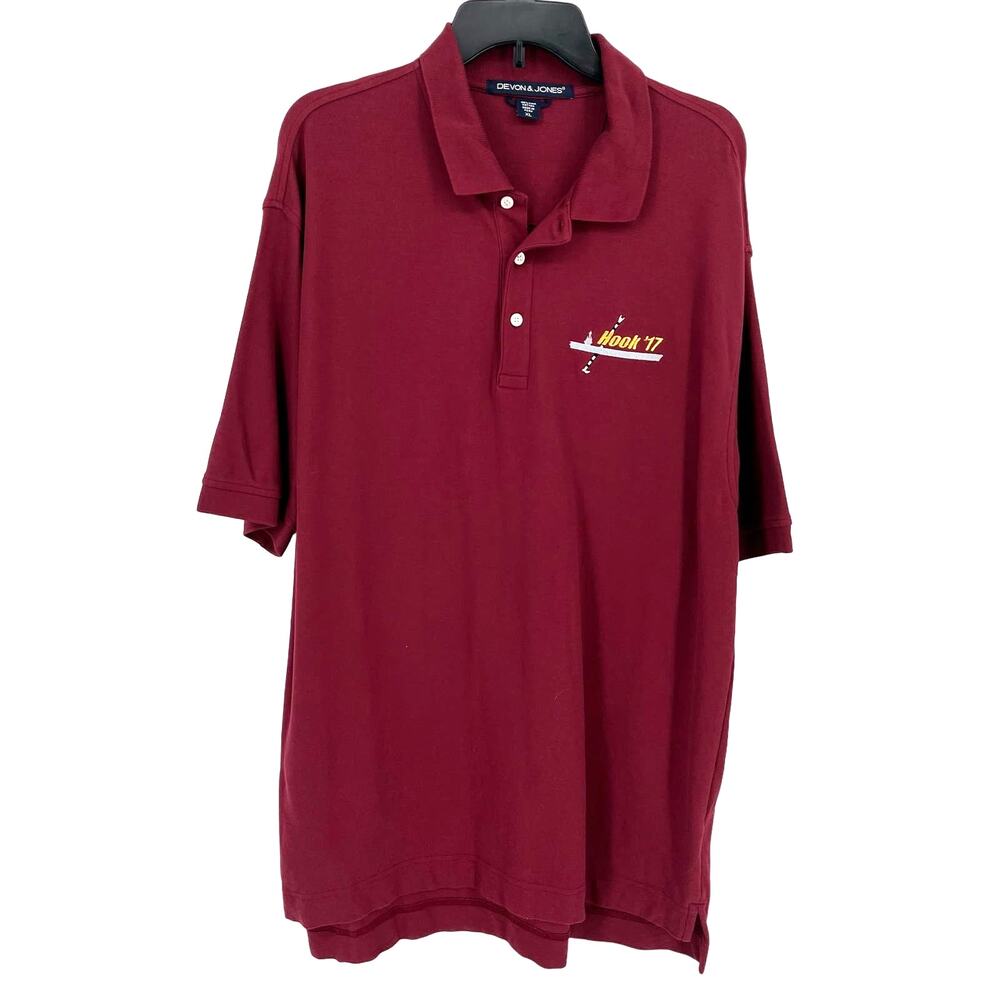USN Navy Tailhook 2017 Embroidered Polo Shirt Mens Size XL Maroon